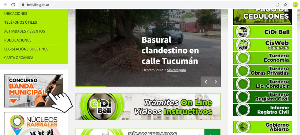 En la web hay un espacio especial para el concurso de la Escuela y Banda de Música