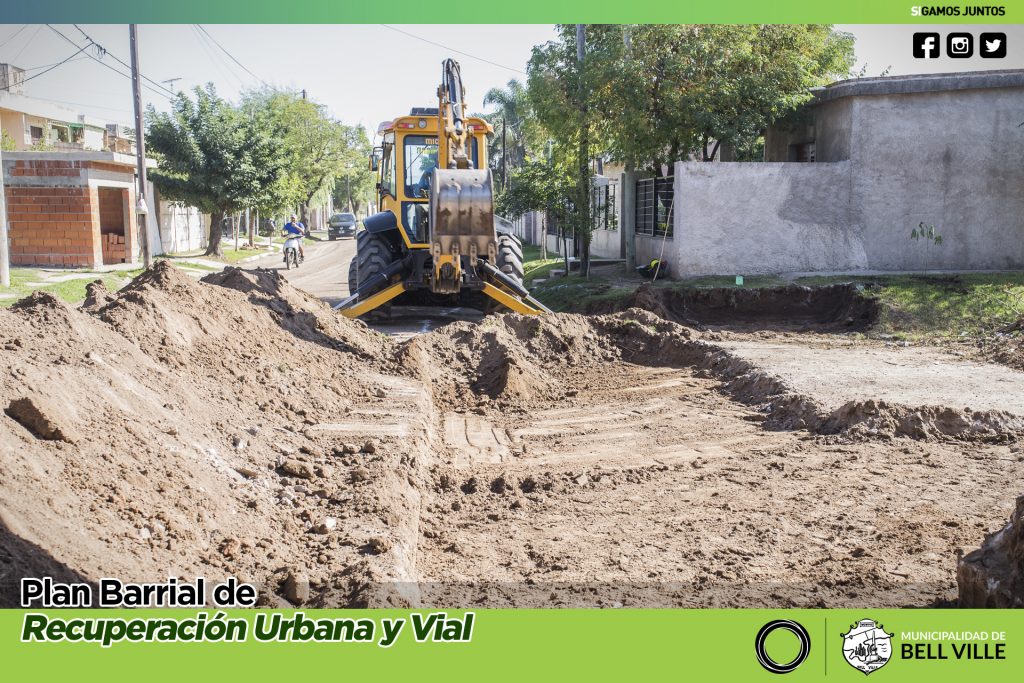 Completarán la obra de cordón cuneta alrededor del barrio Malvinas Argentinas