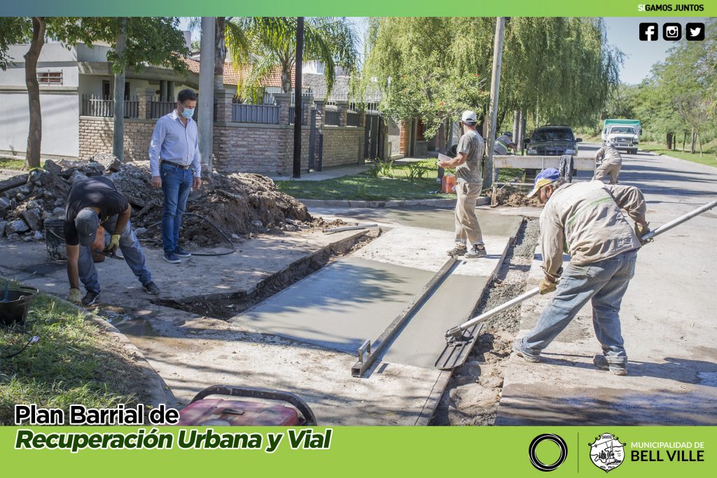Continúa la reconstrucción de vados en barrio Portal del Río