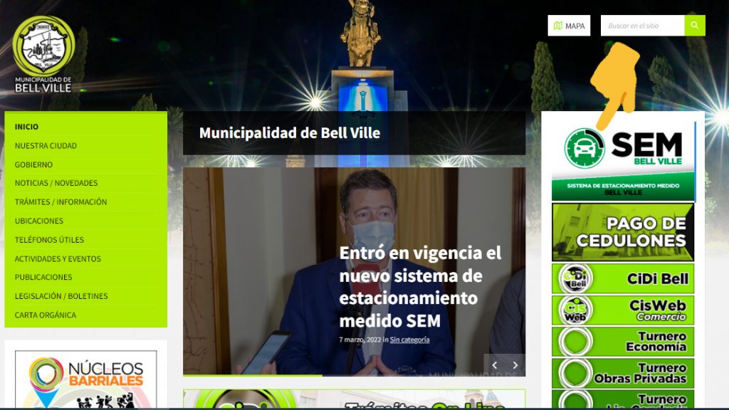 Los puntos de ventas de estacionamiento medido SEM se publican en la web municipal