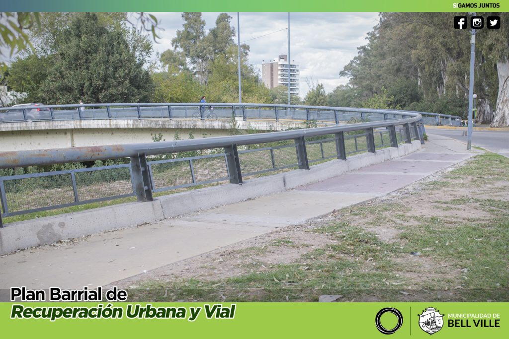 Nuevas barandas en cercanía al puente Frondizi