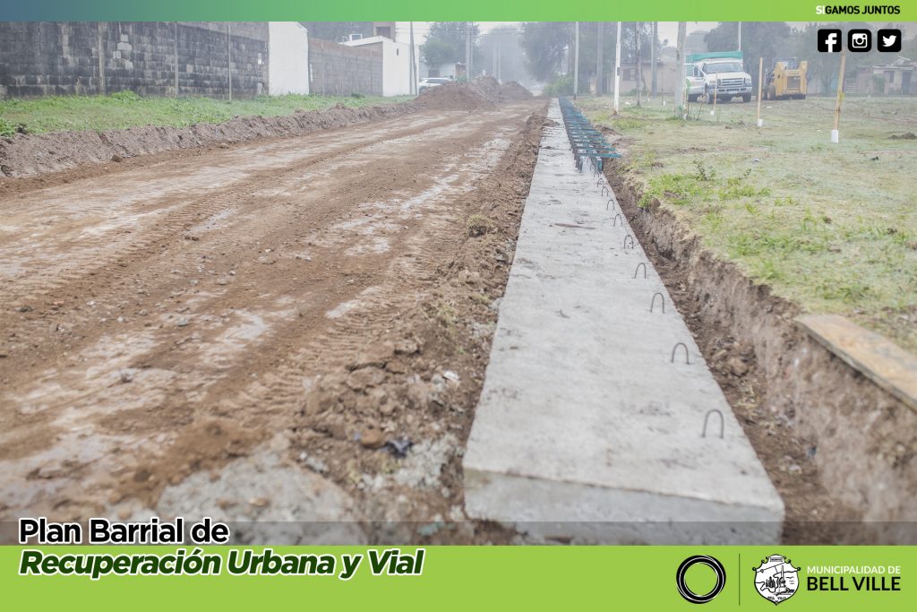 La obra de cordón cuneta toma forma en el Sudeste de la ciudad