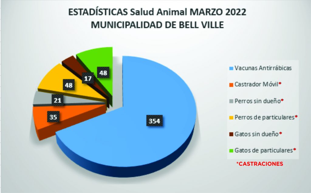 Castraciones y vacunación antirrábica: En marzo la atención llegó a 523 animales