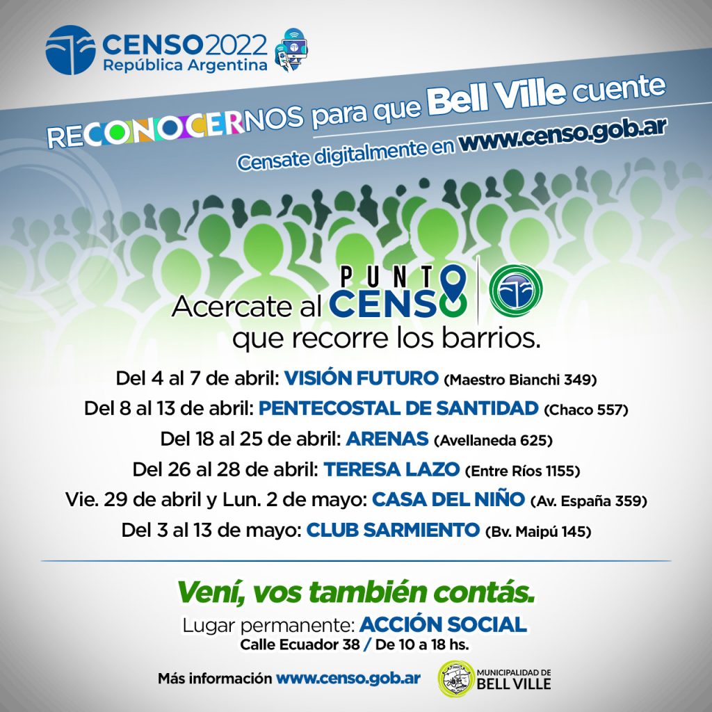 El Punto Censo sigue en los barrios.