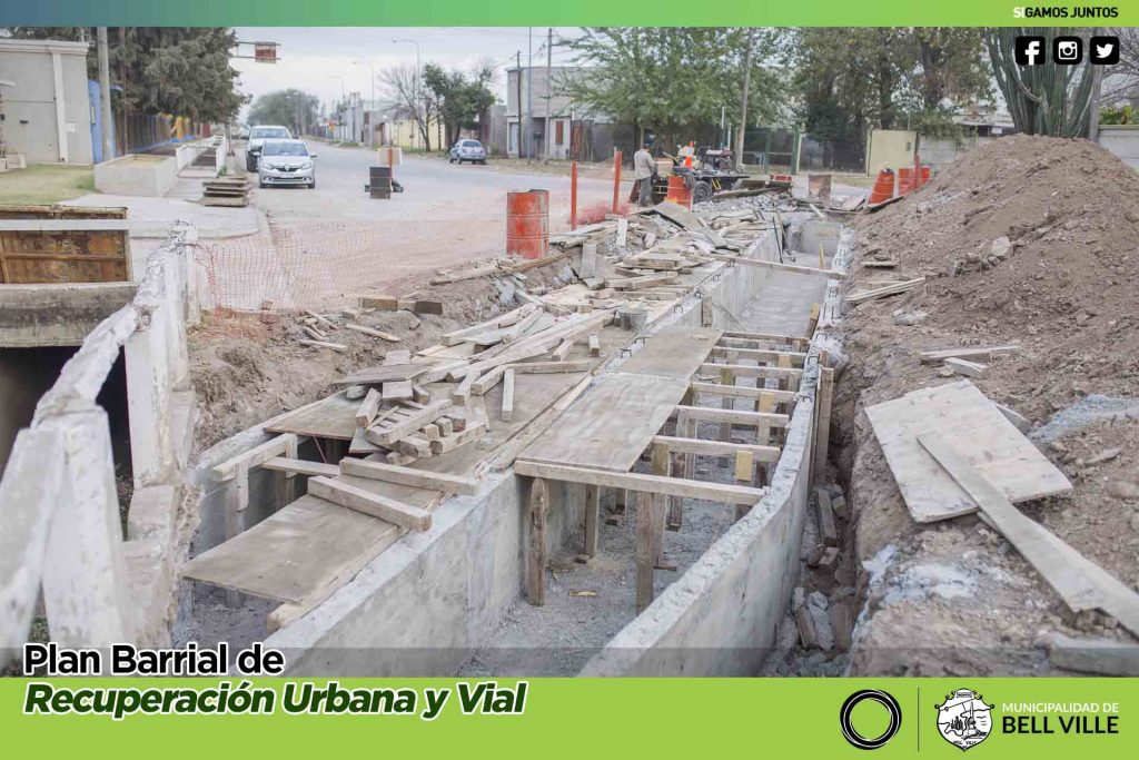 Se prosigue con la construcción del desagüe al canal maestro de bulevar Unión