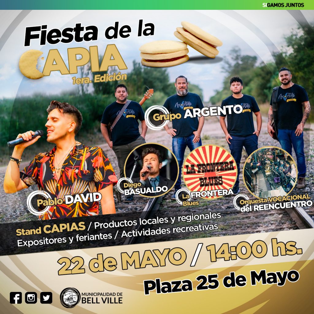 El domingo 22 de mayo llega a la plaza 25 de Mayo la Fiesta de la Capia