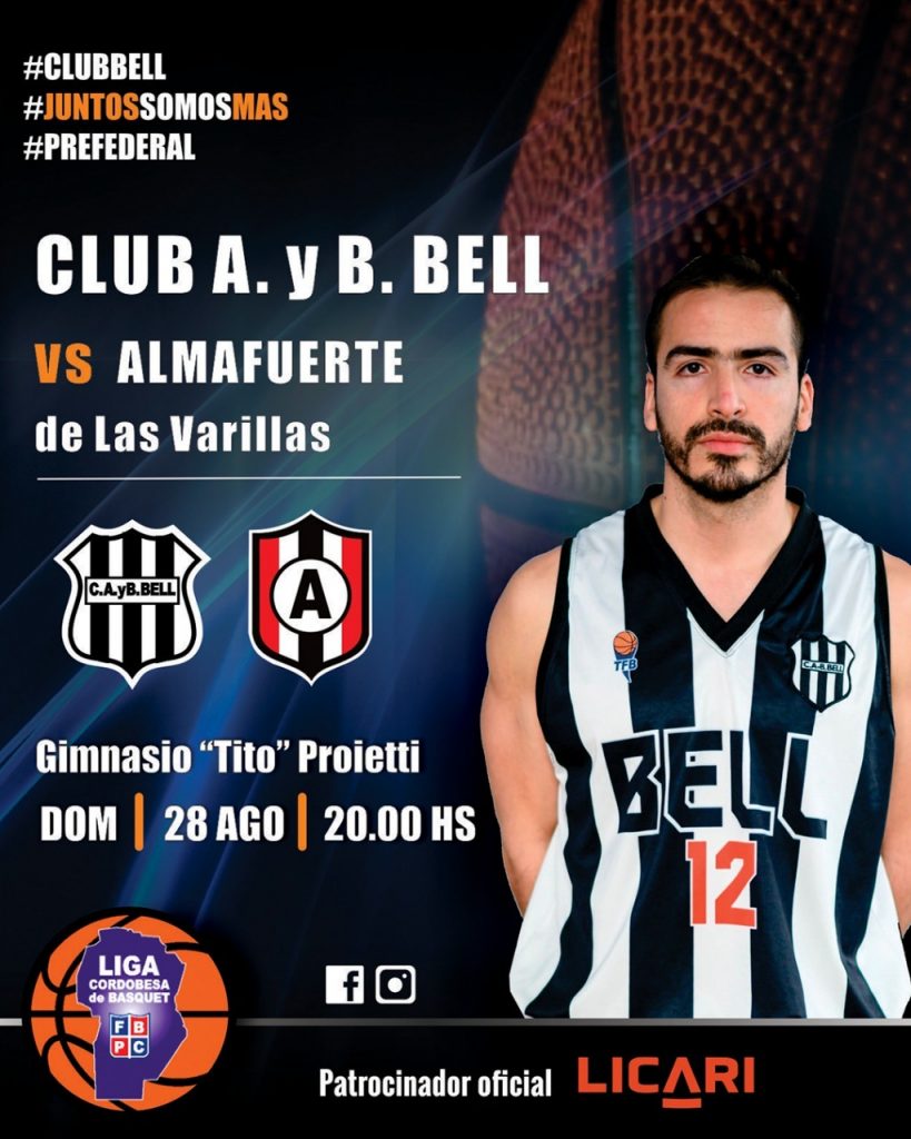 Este domingo el equipo de Básquet del Club BELL juega su primer partido como local