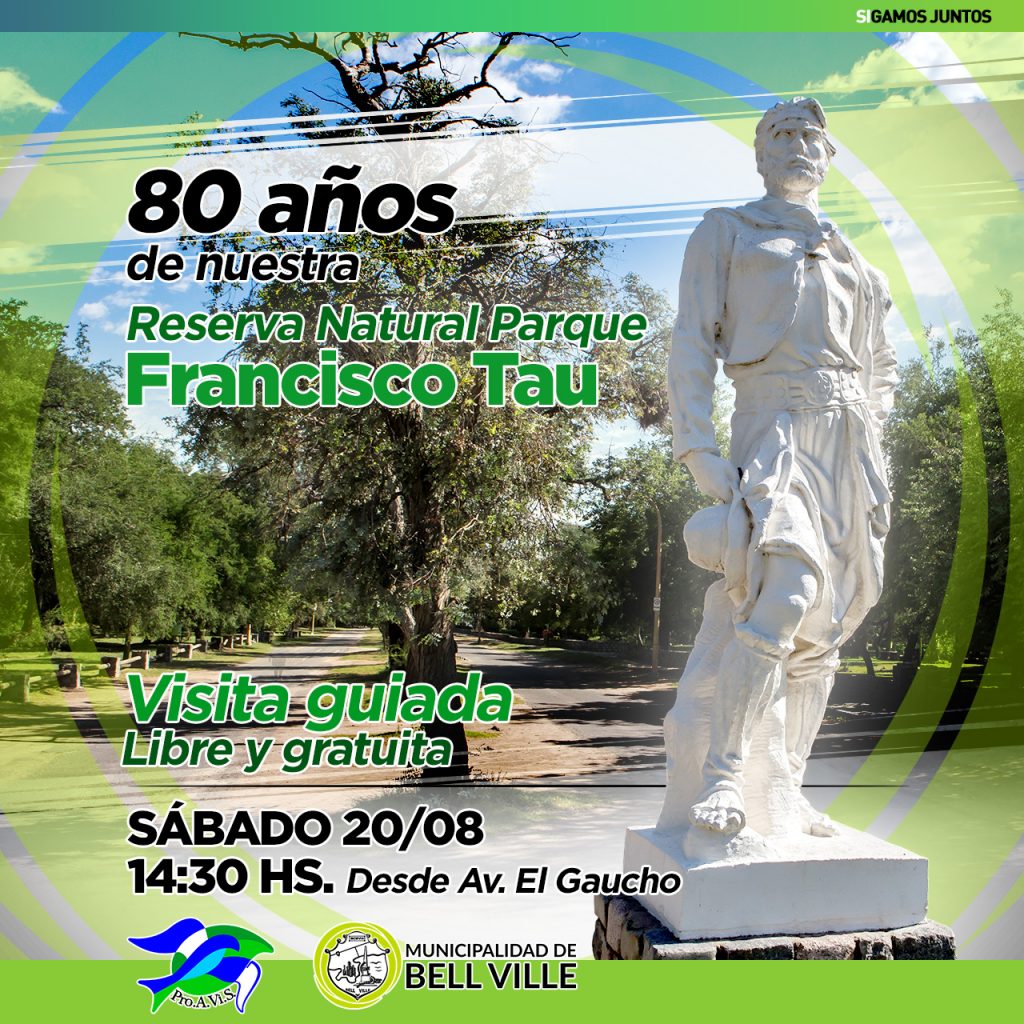 Este sábado se cumplirá una visita guiada al Parque Francisco Tau