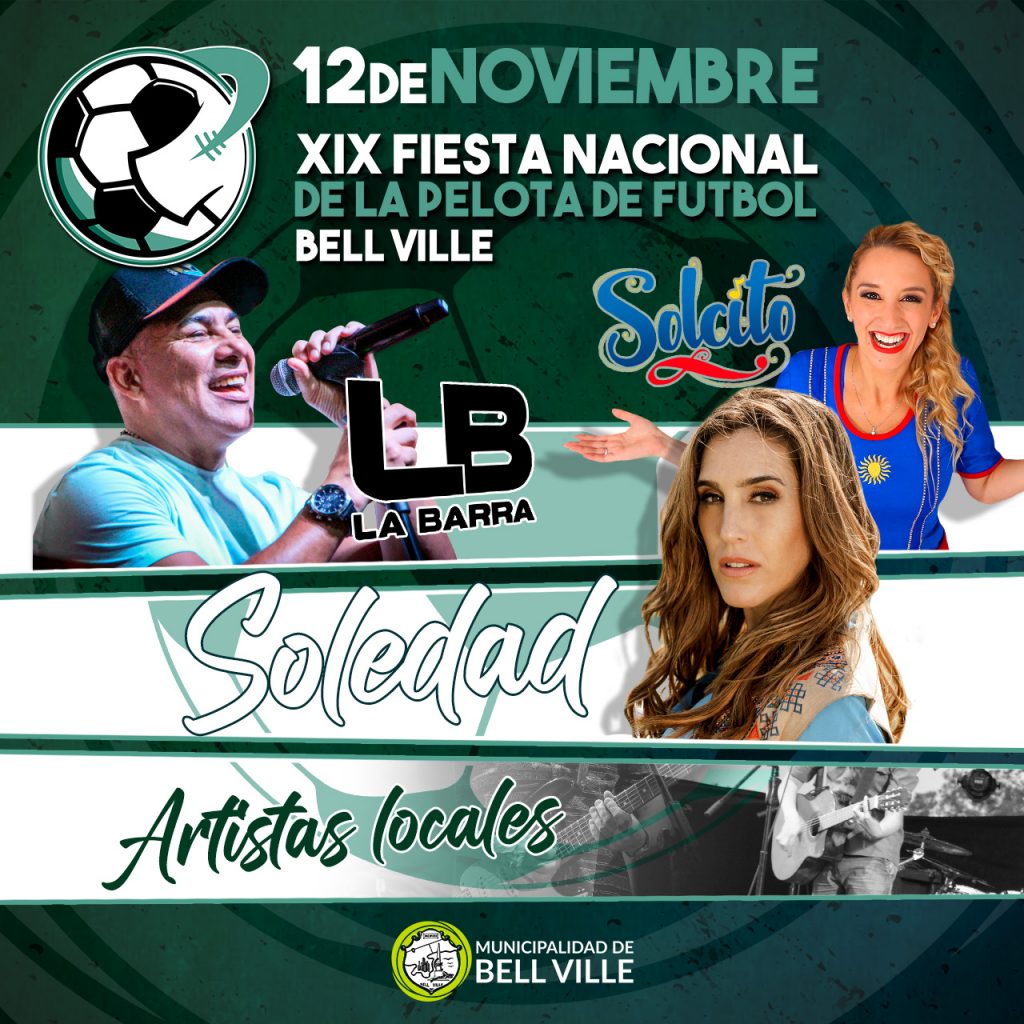 Solcito, La Barra y Soledad en la Fiesta Nacional de la Pelota de Fútbol