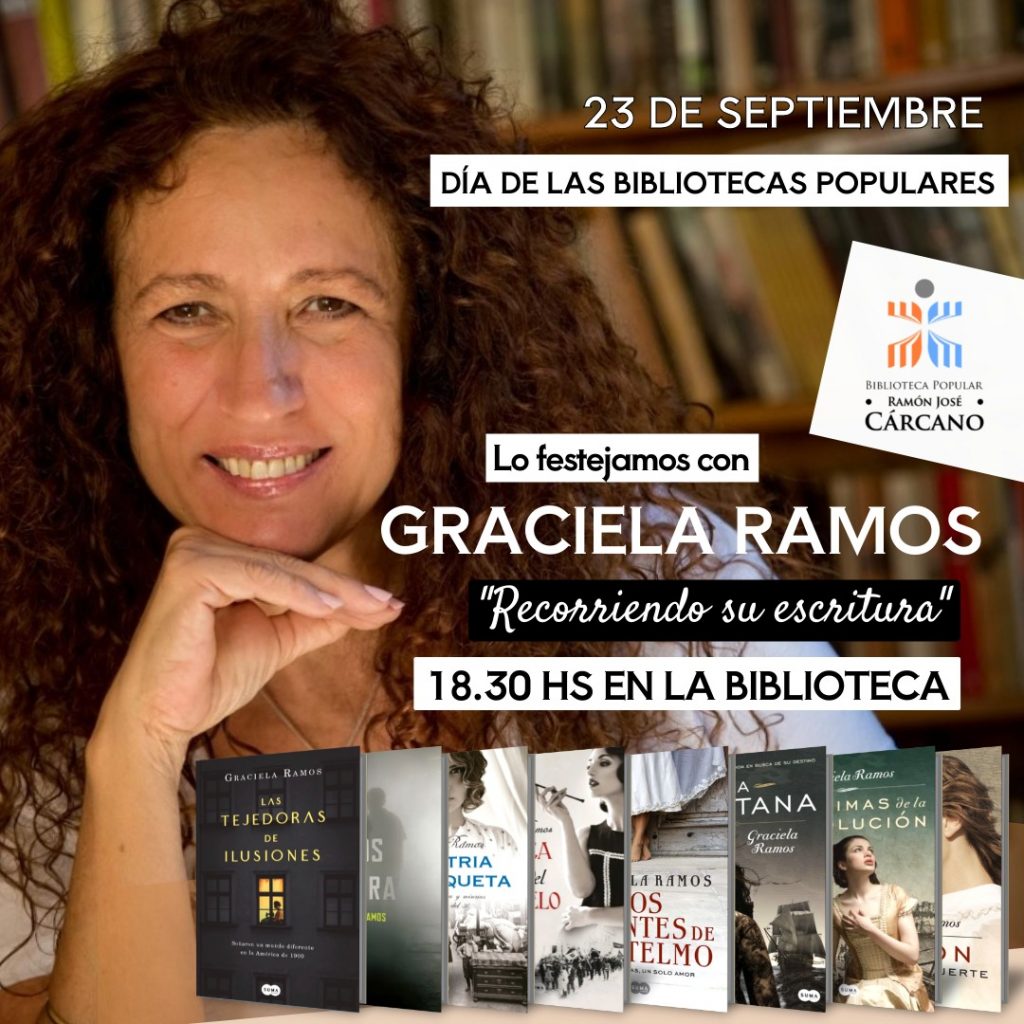 En el día de las Bibliotecas Populares, hoy se presenta la escritora Graciela Ramos