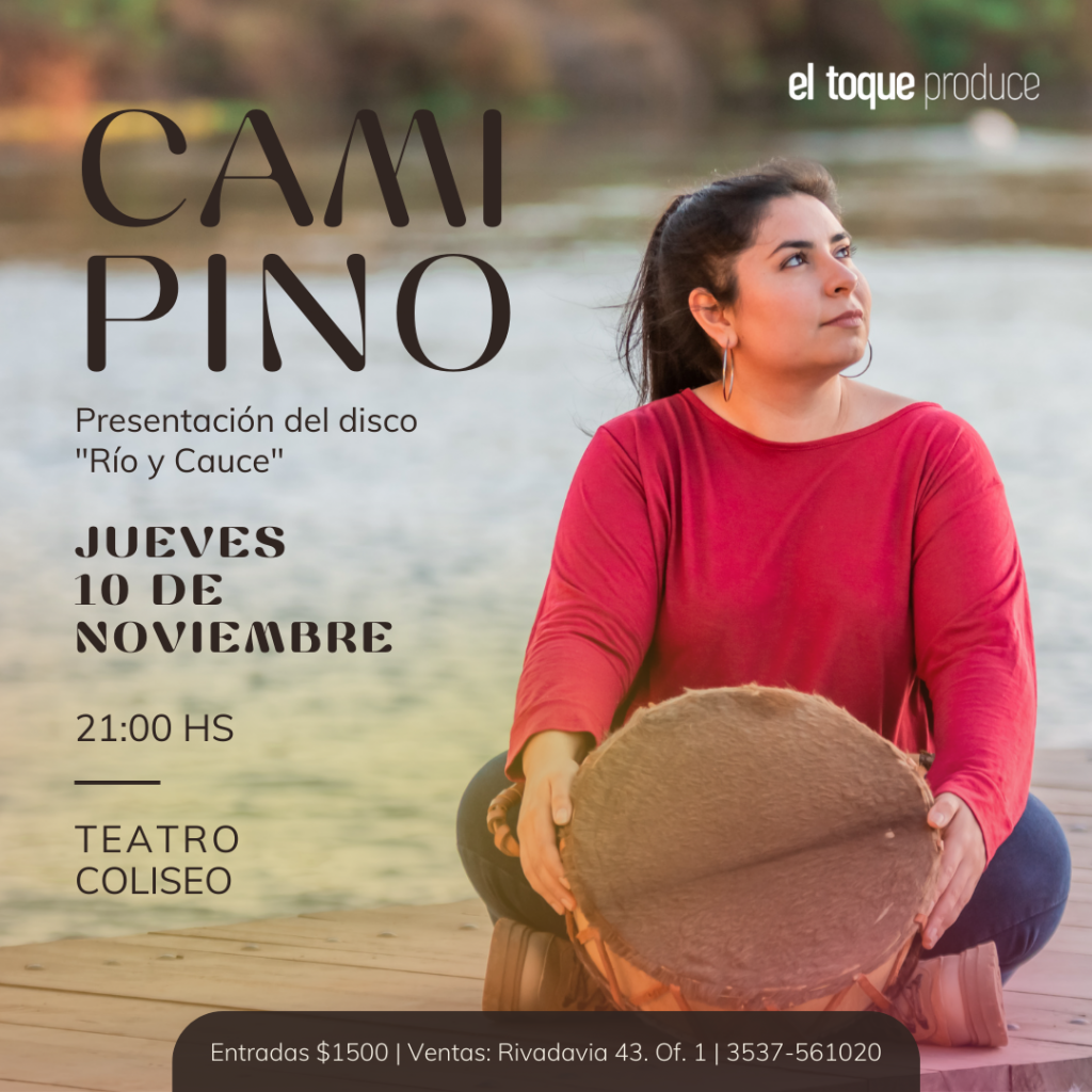 El próximo jueves Cami Pino presentará su disco “Río y cauce”