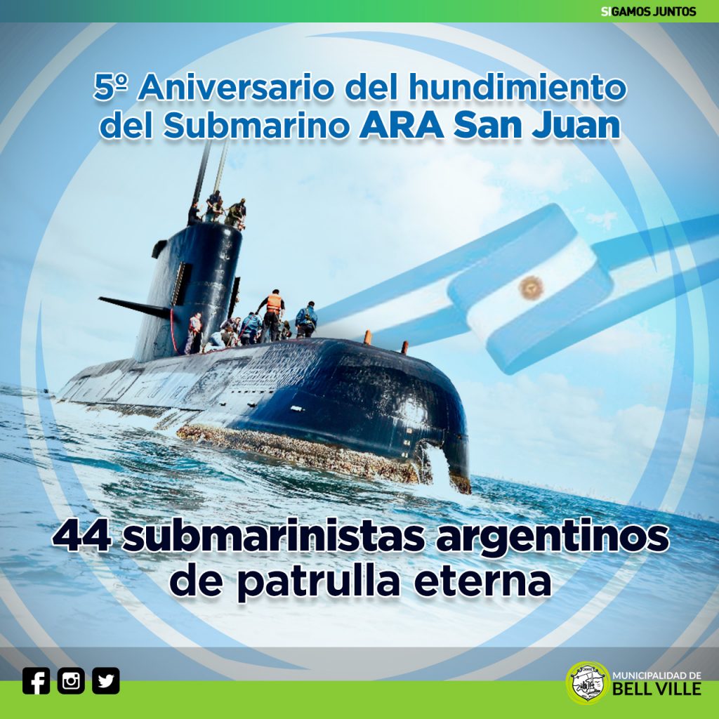 A cinco años del último contacto con la base del Submarino ARA San Juan