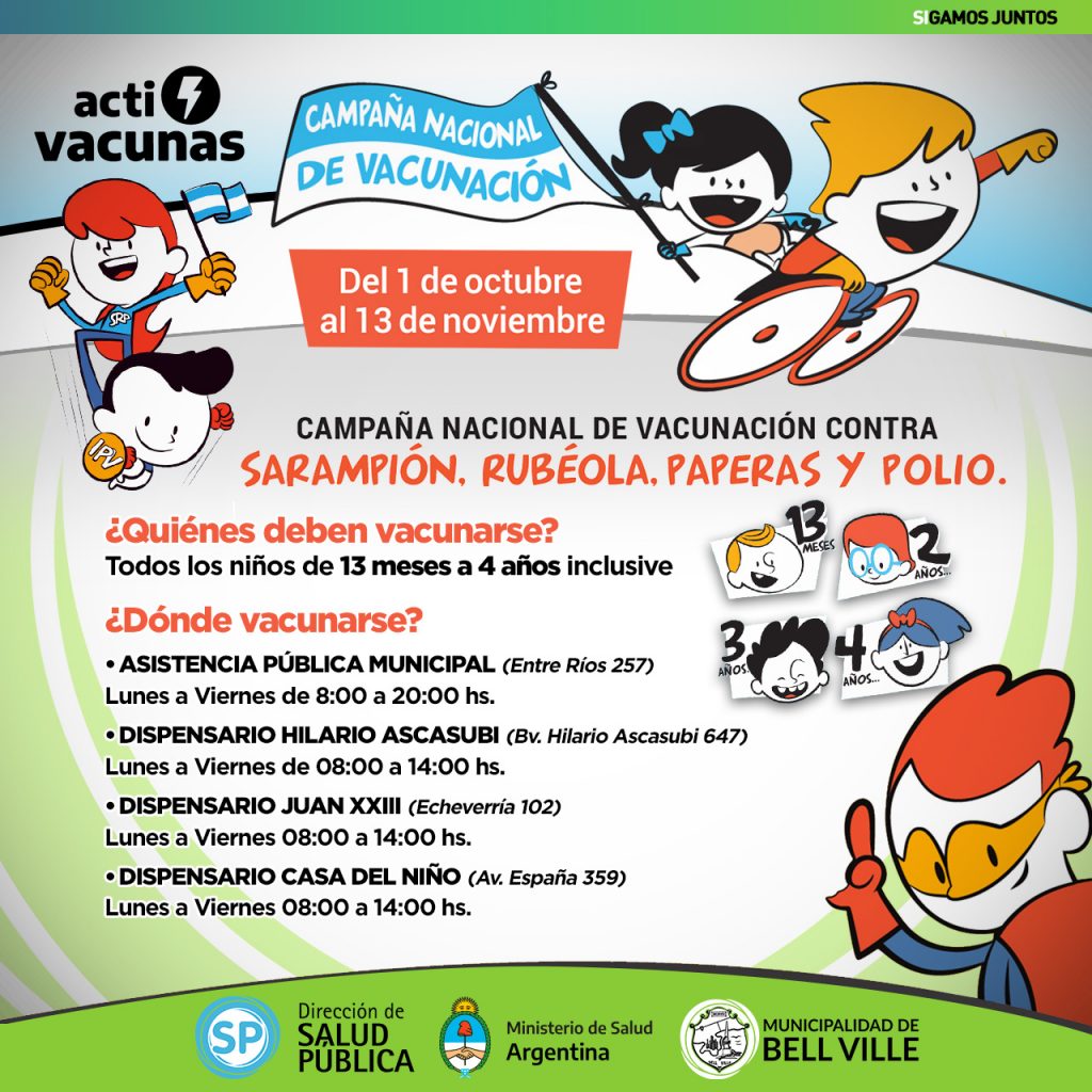 Desde hoy se desarrolla una campaña de vacunación de niños, casa por casa