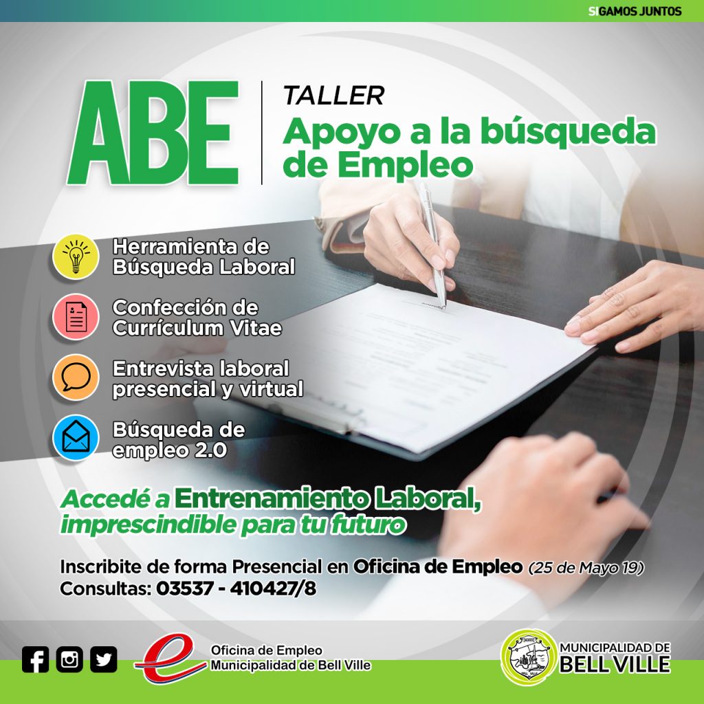 Continúa este mes el Taller de Apoyo a la Búsqueda de Empleo ABE