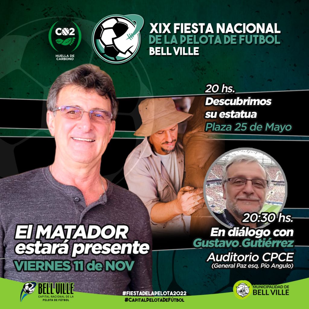 Con la presencia del “Matador” esta tarde se descubrirá la estatua de Mario Alberto Kempes