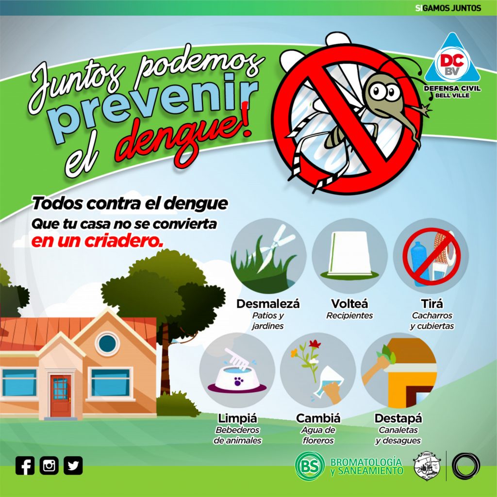 Recomendaciones para evitar en las viviendas la presencia del mosquito del dengue
