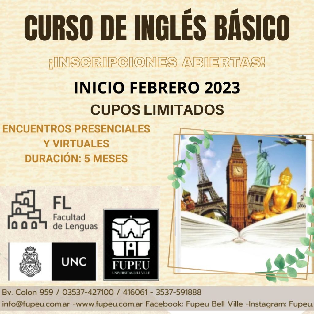 En febrero se inicia el Curso de Inglés Básico en la FUPEU