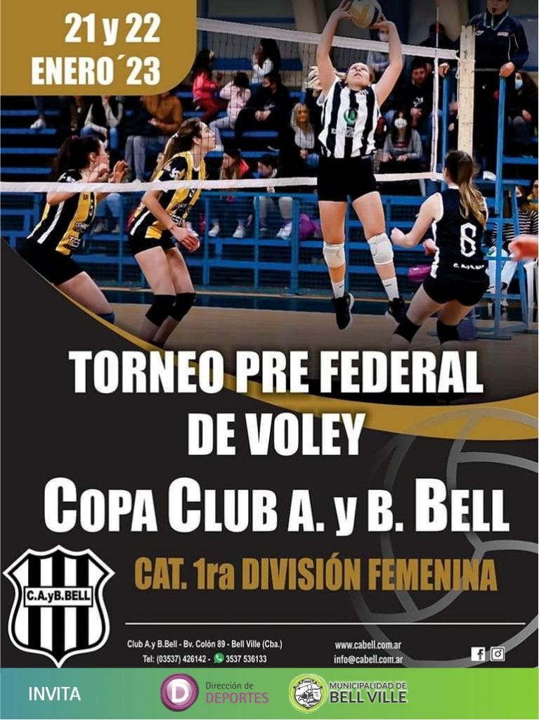 Este fin de semana se cumplirá un importante torneo de vóley en el Club Bell