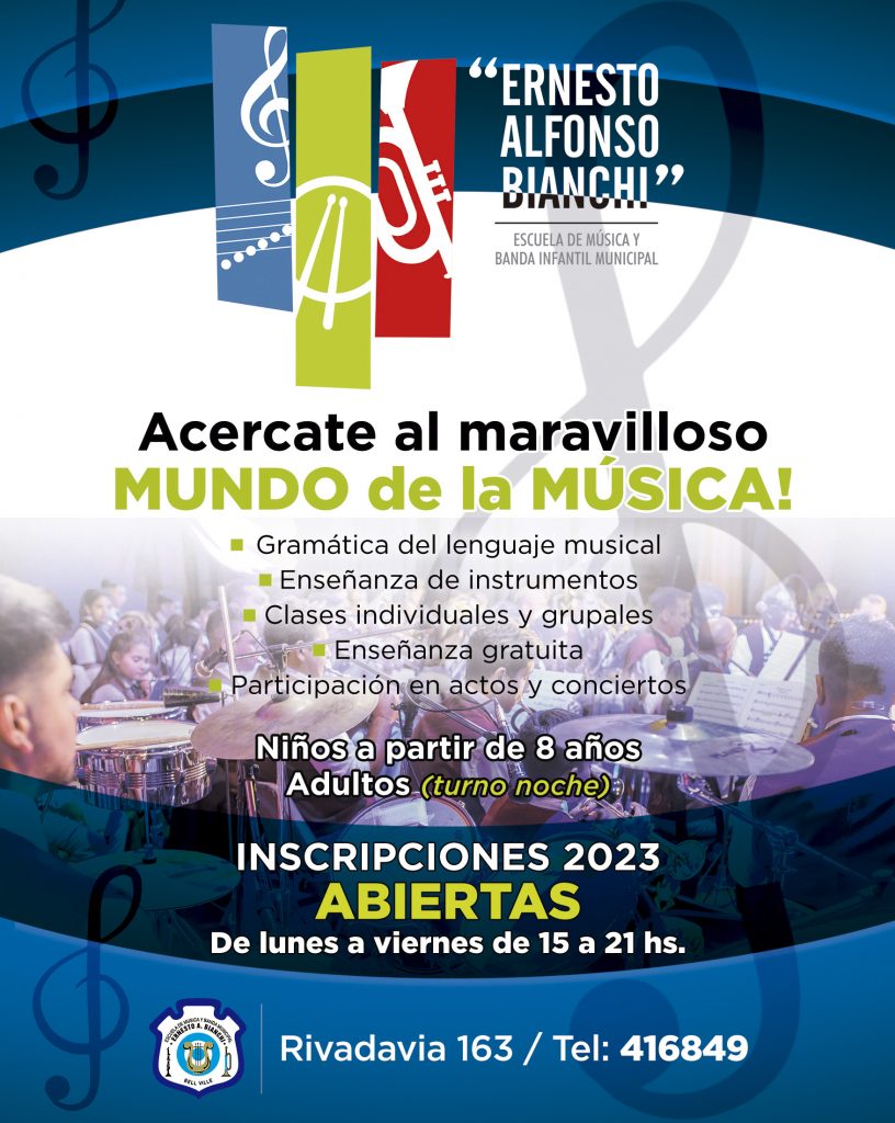 Con muy buena adhesión, prosiguen las inscripciones para la Escuela de Música y Banda