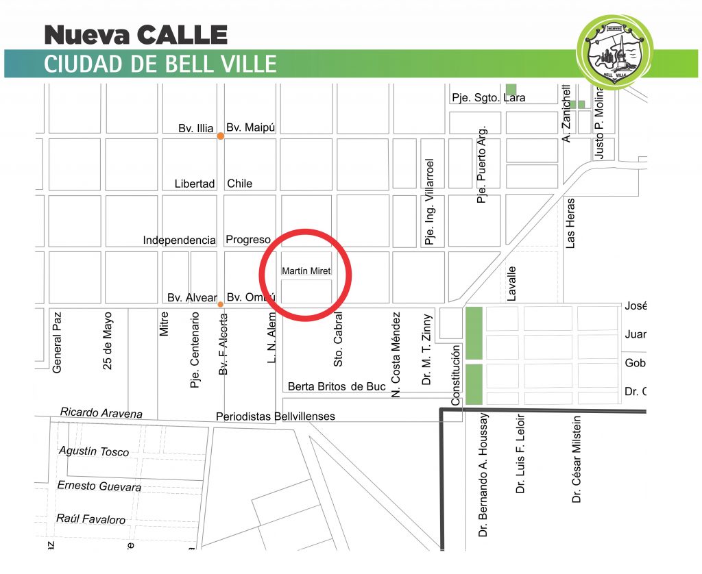 Con el nombre de Martín Miret se designó una calle de la zona Sur de la ciudad