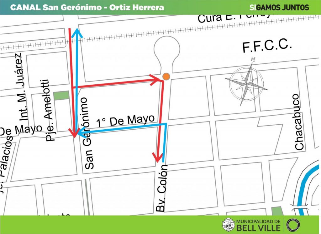 Se recuerda que por obras, está restringido al tránsito un sector de calle Ortiz Herrera