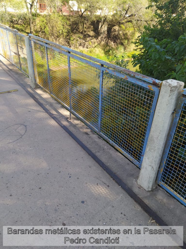 Se realizará el recambio total de barandas en la Pasarela Candioti