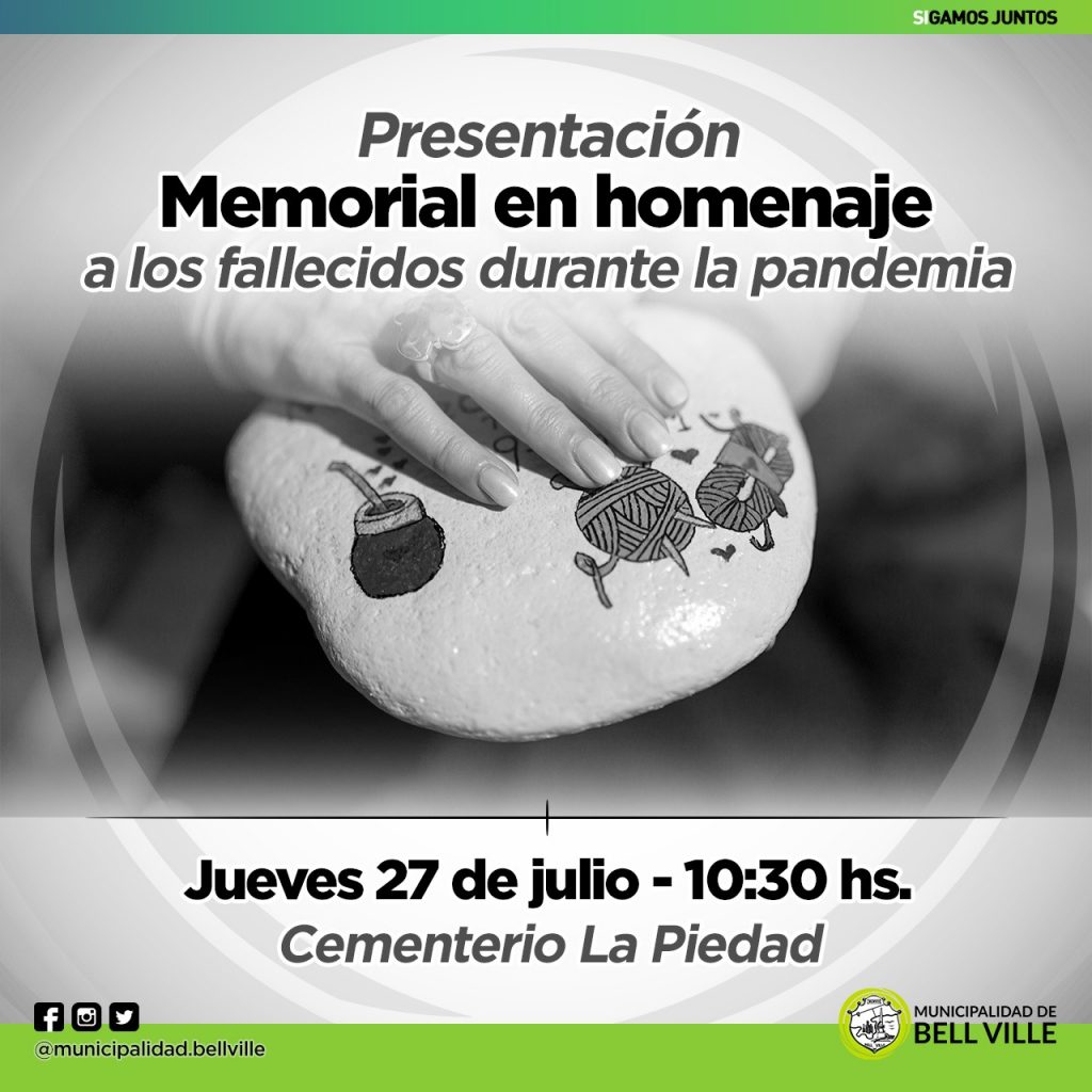Este jueves se inaugurará el memorial por los fallecidos en pandemia