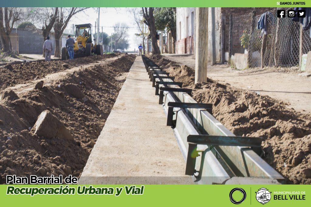 Importante mejoramiento de calles con obras de cordón cuneta en el Este de la ciudad