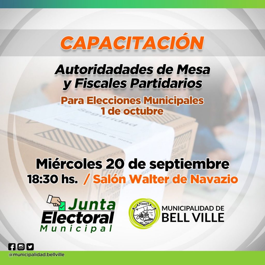 Bell Ville se prepara para elegir autoridades municipales el próximo 1 de octubre