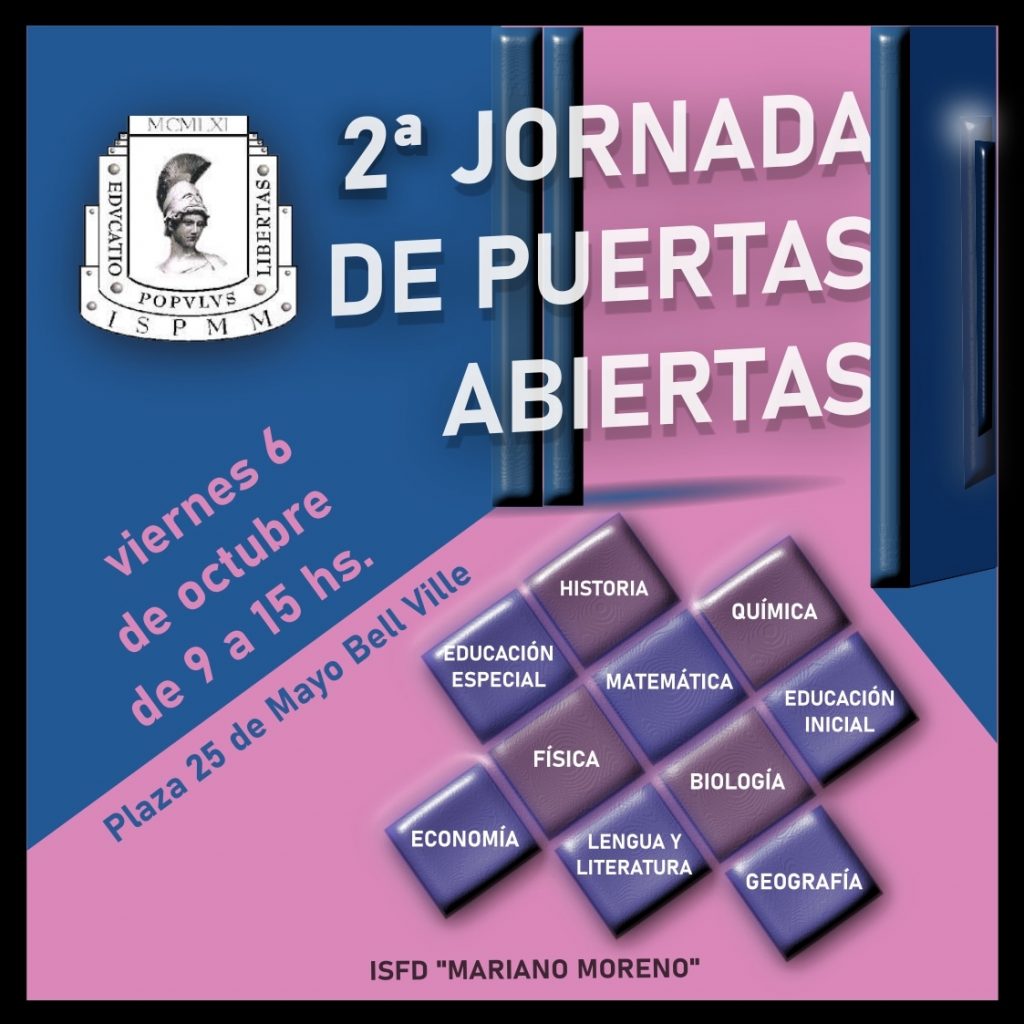 El Profesorado Mariano Moreno presenta su “Jornada de Puertas Abiertas”