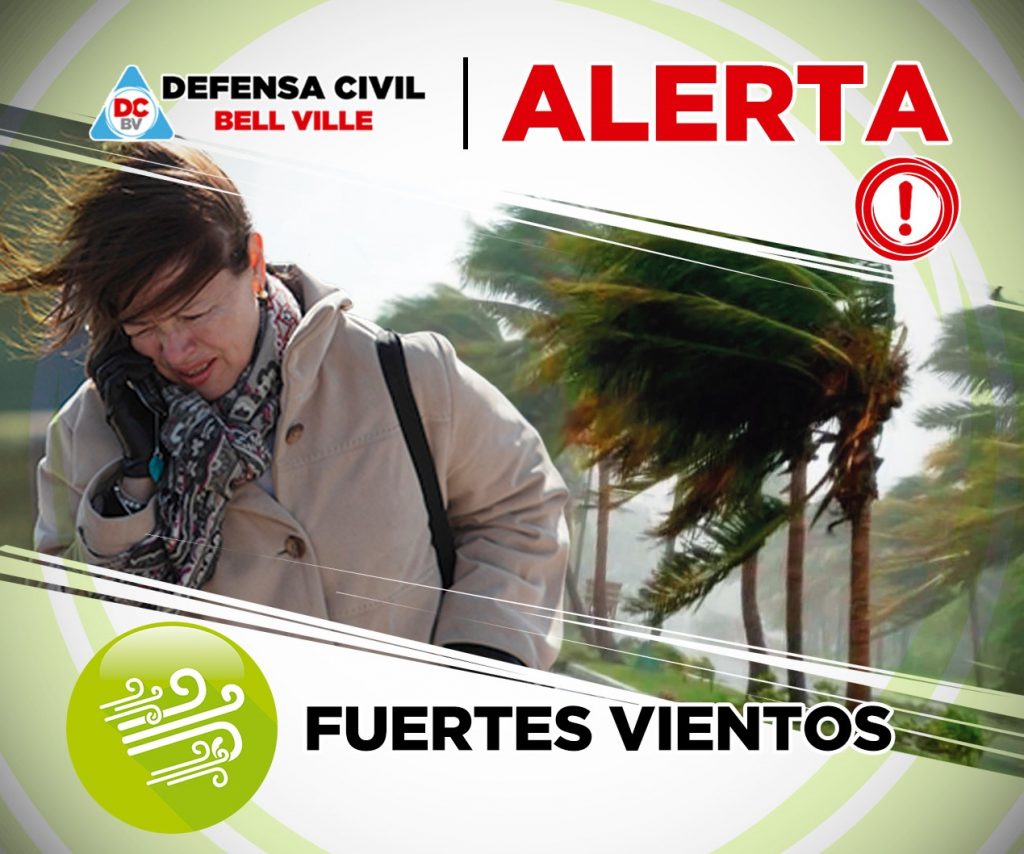 Alerta por vientos con ráfagas para nuestra zona