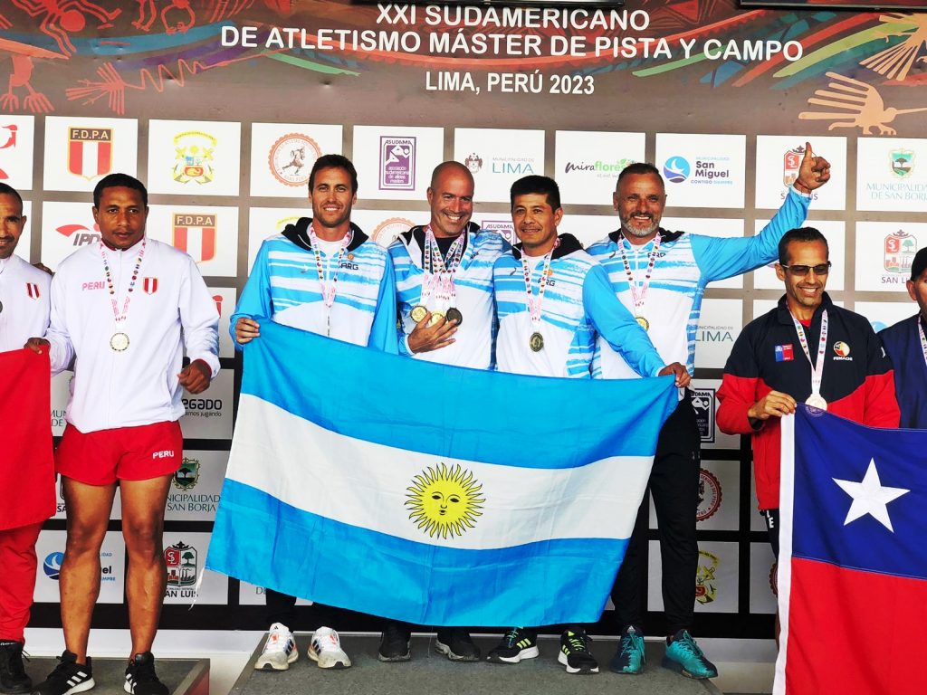 Ariel Bensi hizo historia en el Sudamericano Máster de Atletismo en Perú