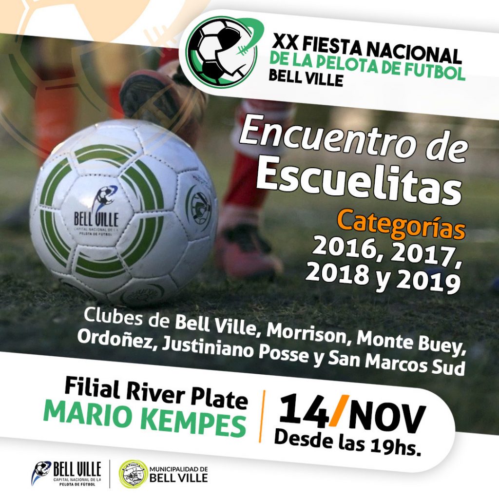 Más de 500 niños participarán hoy del Encuentro de Escuelitas por la Fiesta de la Pelota de Fútbol