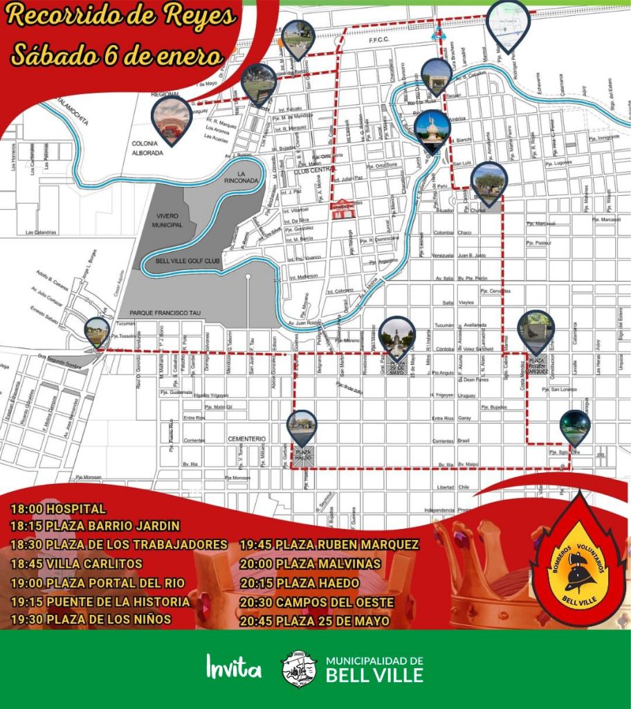 Para mañana sábado se espera la visita a la ciudad de Melchor, Gaspar y Baltazar