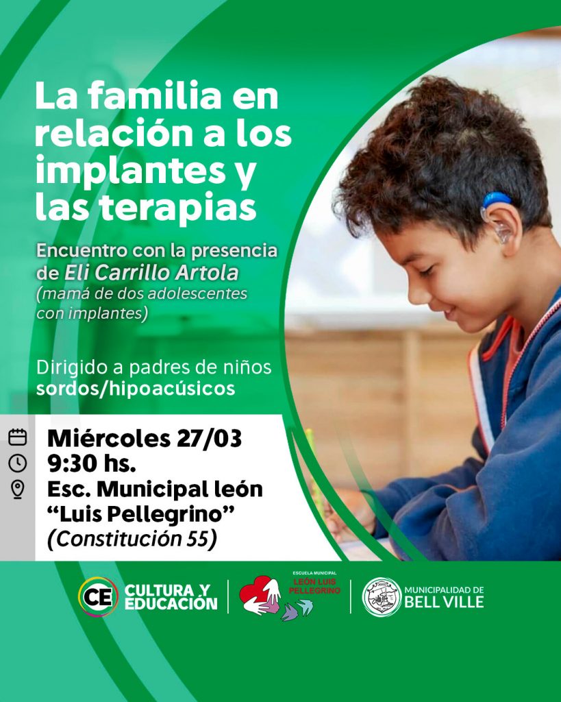 Mañana habrá una charla para padres de niños sordos e hipoacúsicos.