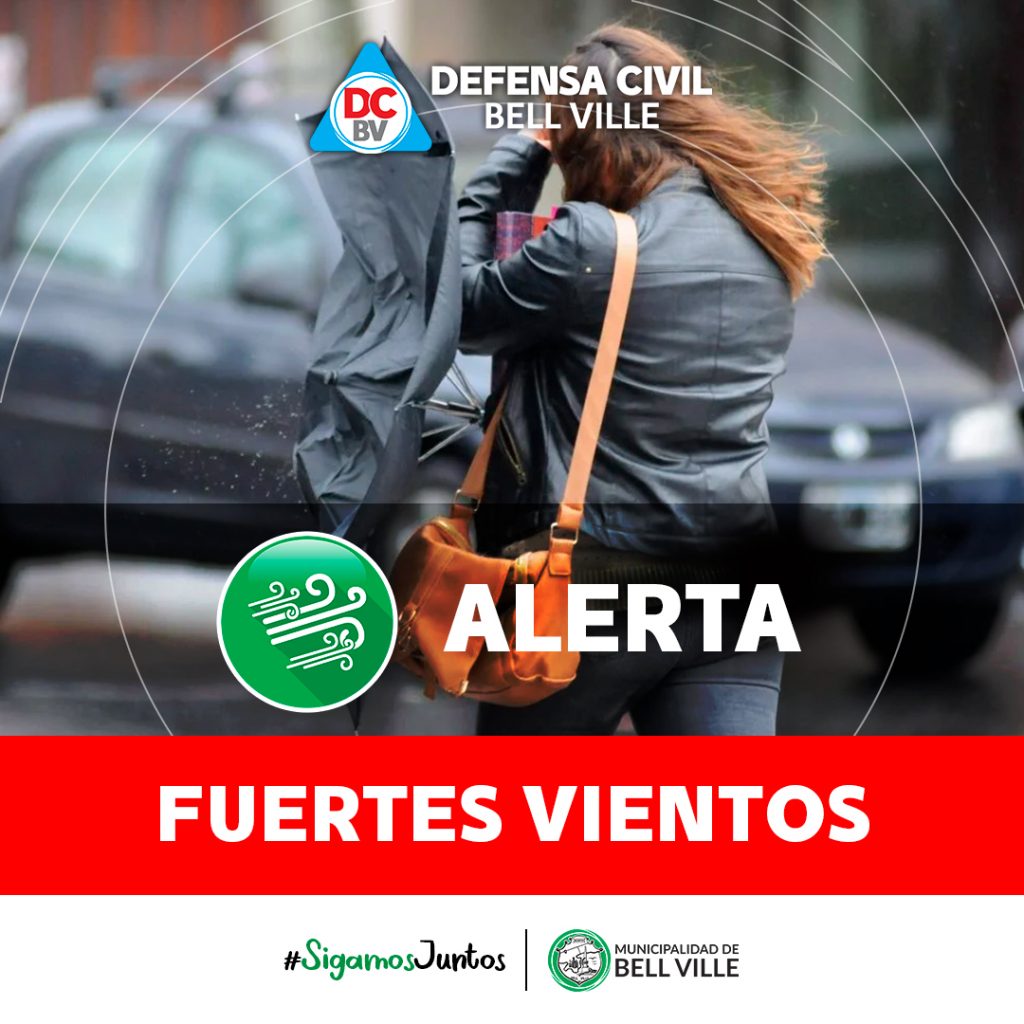 Alerta por vientos con fuertes ráfagas