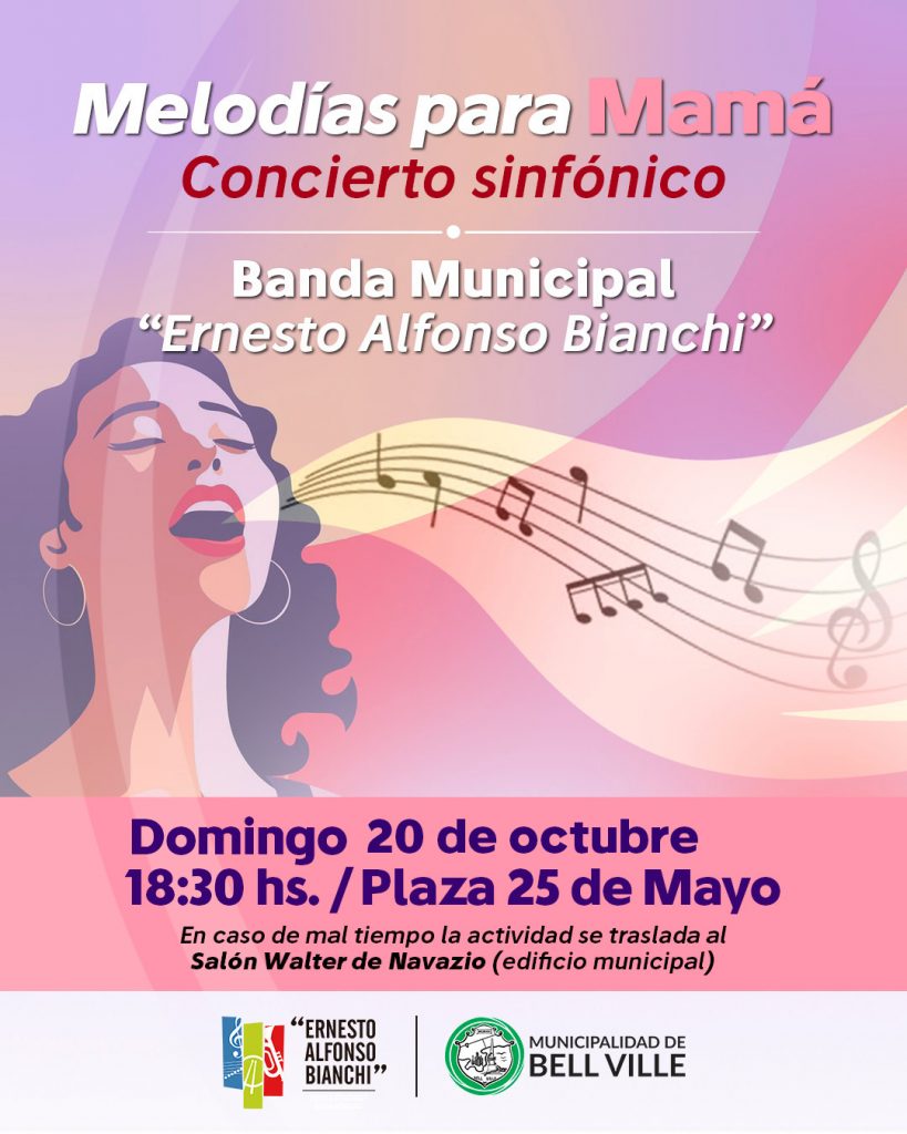 La música de nuestra banda municipal se hace ramillete de rosas para el Día de la Madre.