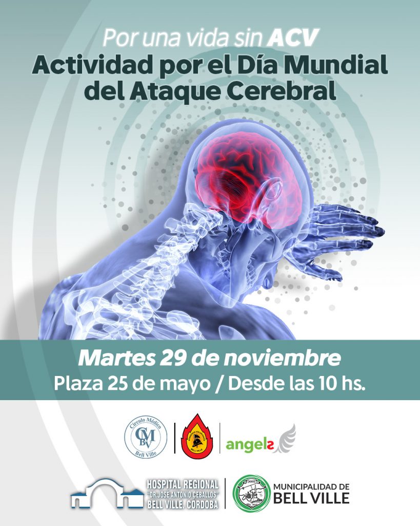 Habrá una jornada de prevención el martes por el Día Mundial del Ataque Cerebral (ACV)