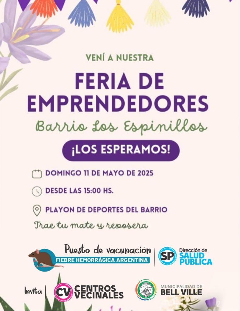 El domingo se cumplirá una Feria de Emprendedores en barrio Los Espinillos