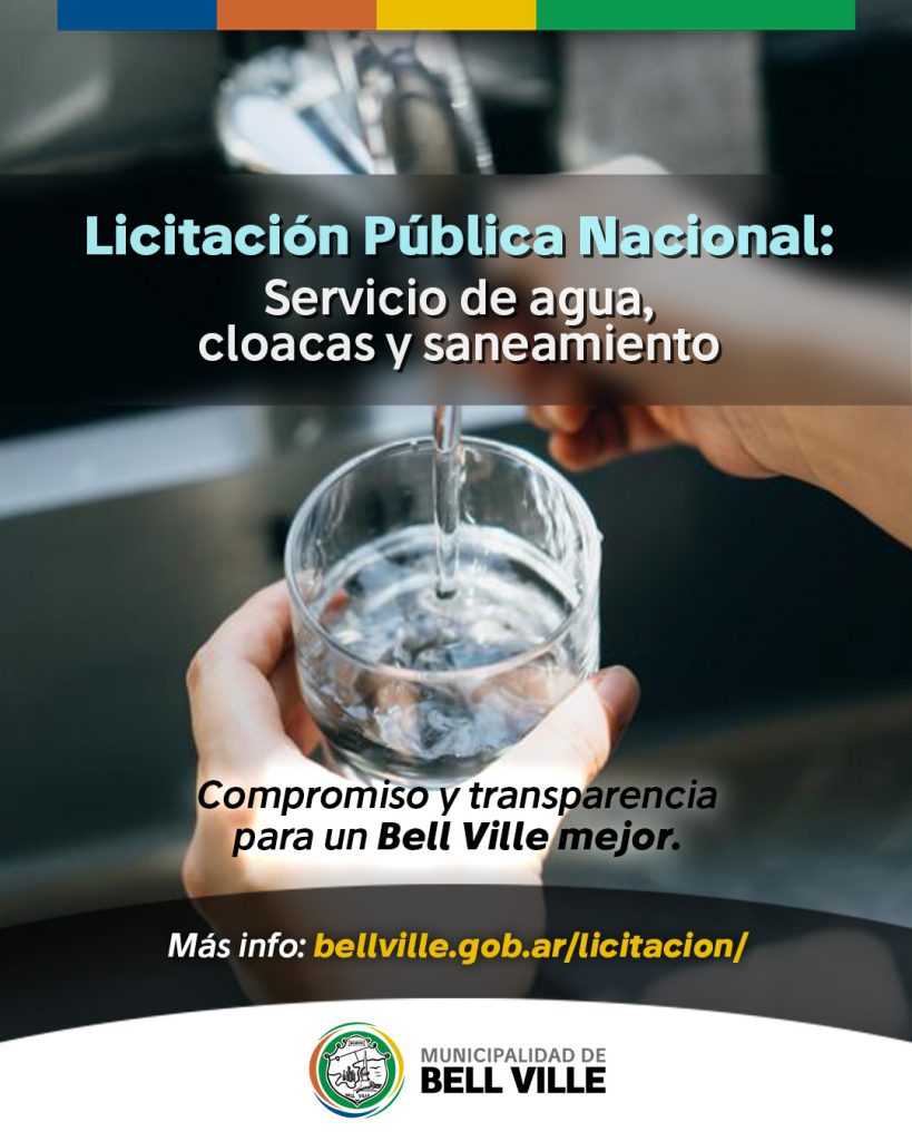 Ya está en la página oficial del municipio el documento de difusión para la Licitación de los servicios de Agua Potable y Saneamiento