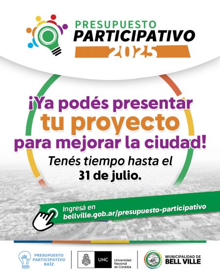 Ya se pueden presentar proyectos para el Presupuesto Participativo 2025.