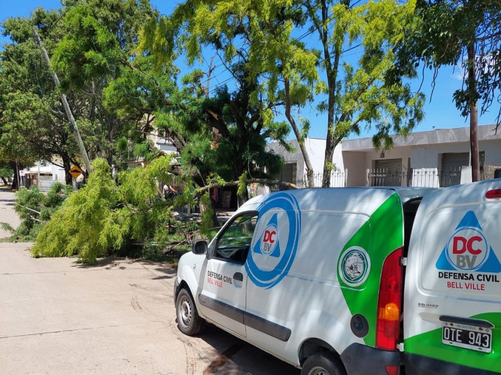 Distintas áreas del municipio trabajaron para paliar las consecuencias de la tormenta del sábado