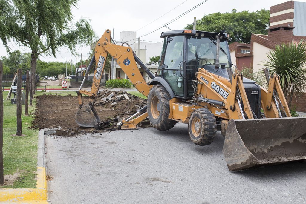 Paseo de la reconstrucción: comenzaron tareas de consolidación de la calle Junín