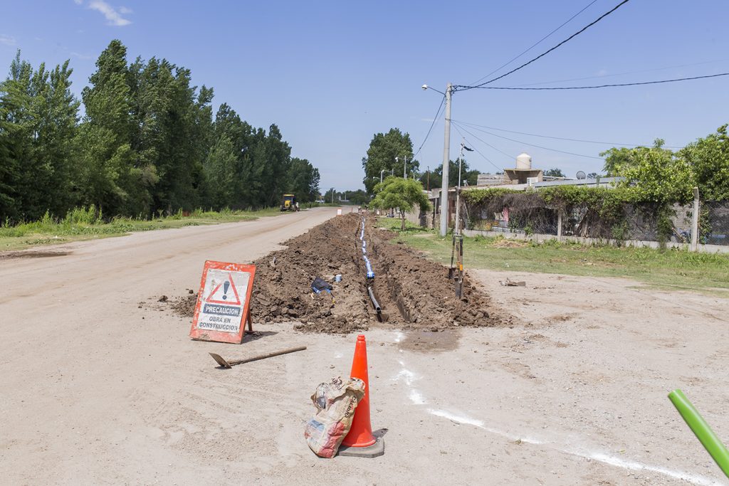 Se finalizaron los trabajos de conexión de agua sobre calle Lavalle