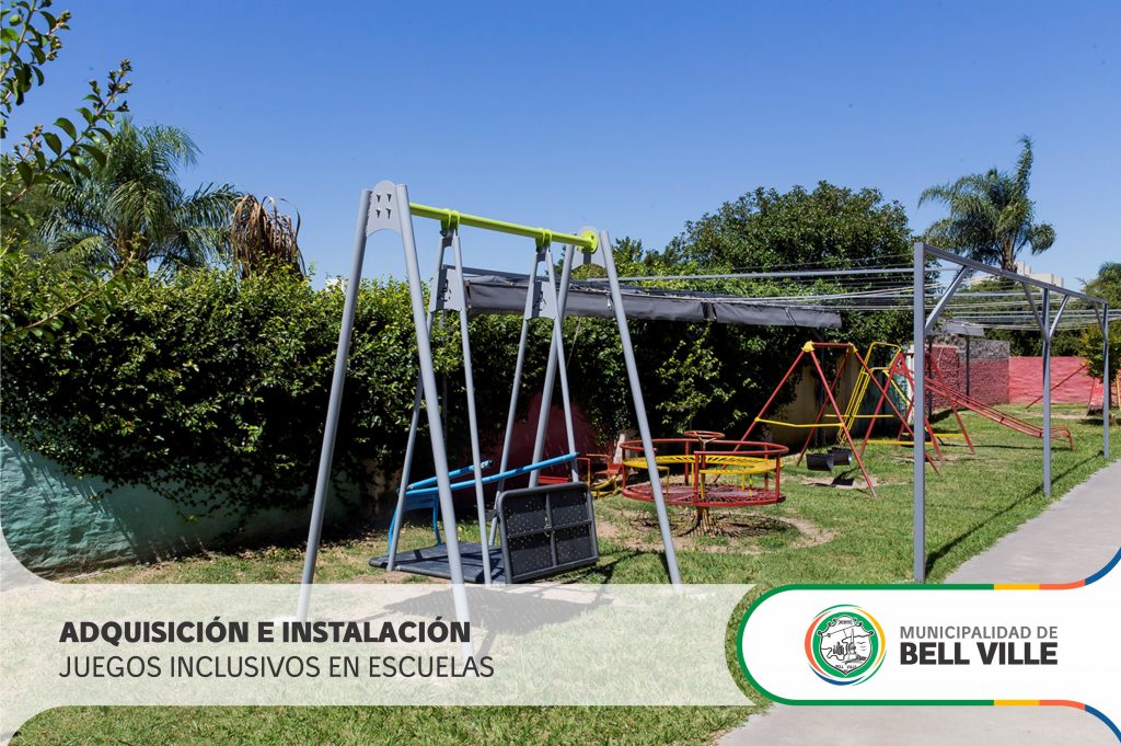 Los jardines de infantes de la ciudad ya tienen instalados juegos inclusivos
