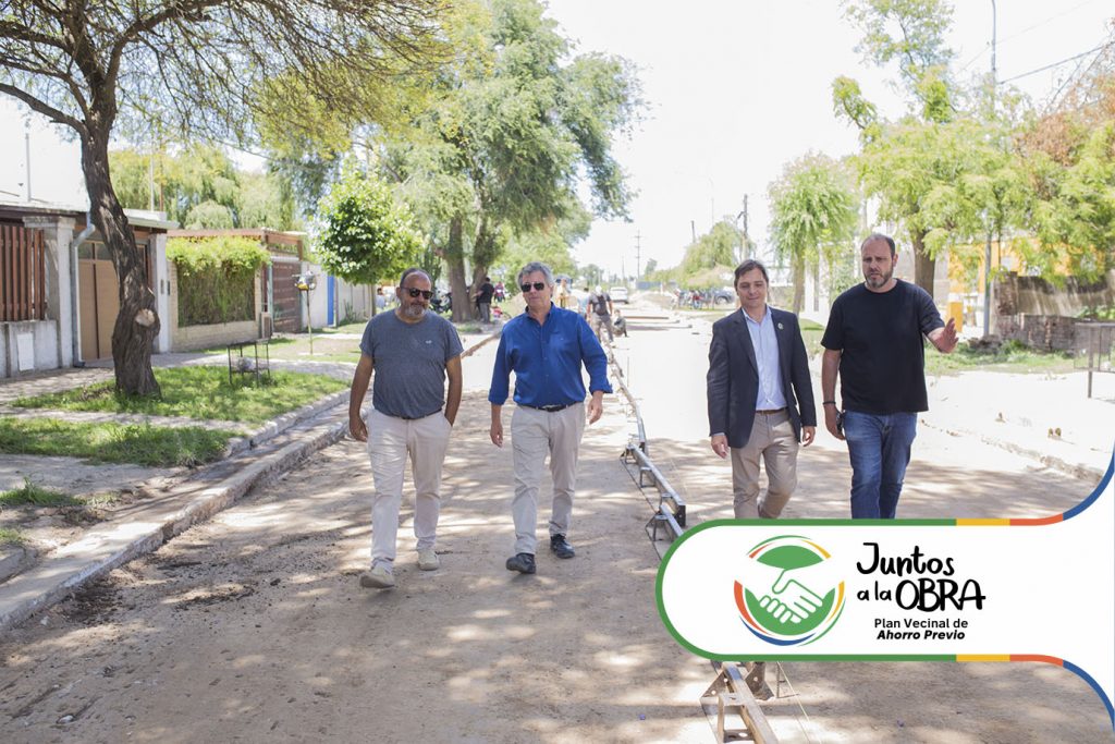 Con “Juntos a la Obra”, avanza a buen ritmo el hormigonado en calle Malharro