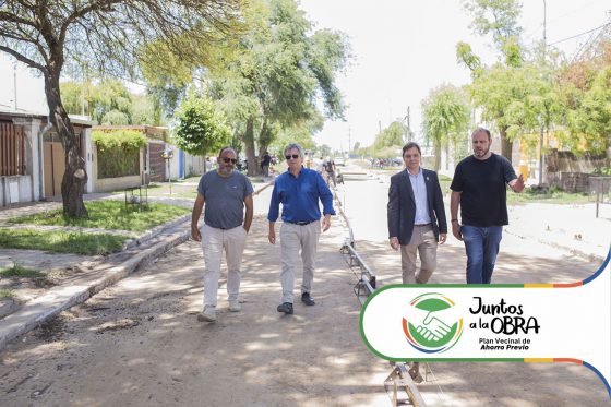 Con “Juntos a la Obra”, avanza a buen ritmo el hormigonado en calle Malharro