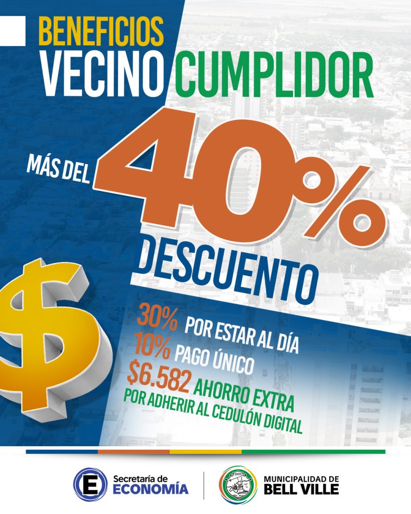 Ventajas impositivas para el contribuyente cumplidor de tasas municipales