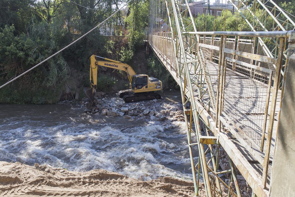 Último tramo de obra en las defensas del río Ctalamochita
