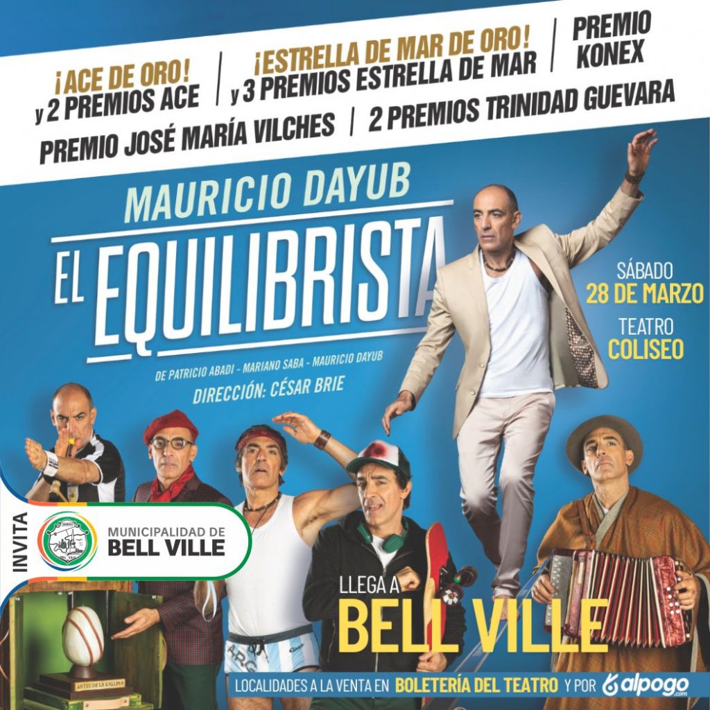 Llega al Coliseo “El equilibrista”, el unipersonal protagonizado por Mauricio Dayud